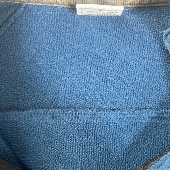 Columbia 1/4 Zip Fleece Lined Pullover Mens Large Blue Gray - Picture 6 of 8